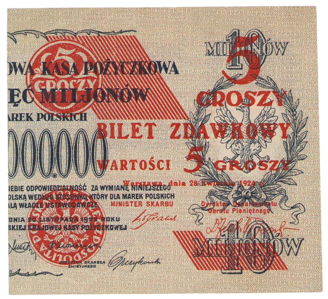 5 groszy 1924 - PRAWY